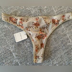 NWT Free People Intimately Botanical Care Thong Undies Size XS